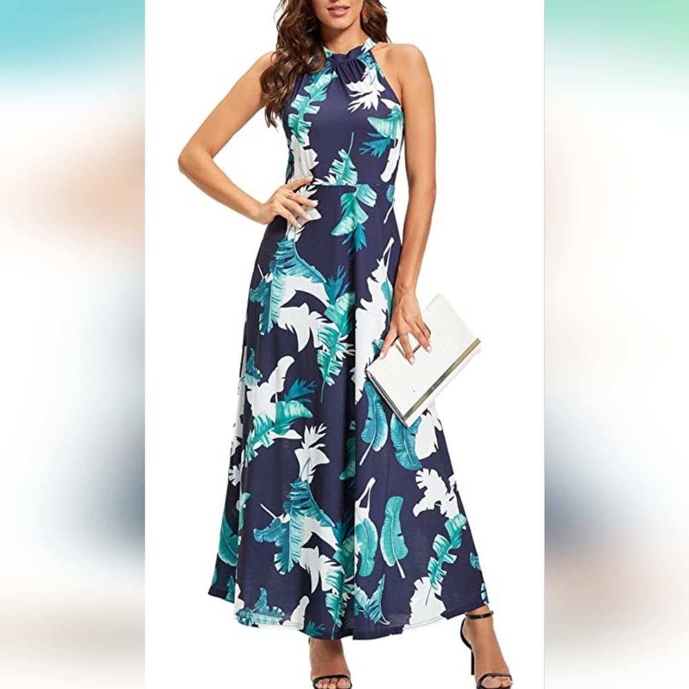 Navy blue maxi dress